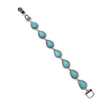 Turquoise Western Teardrop Magnetic Bracelet - Catching Fireflies Boutique