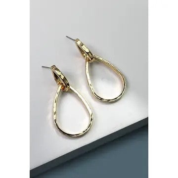 Gold Teardrop Inspired Earrings