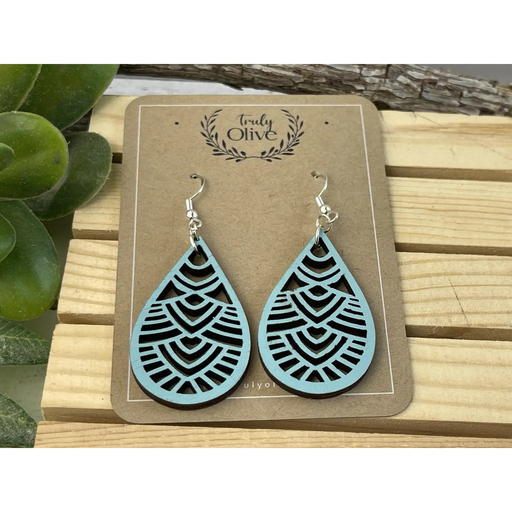 Fab Filigree Assorted Geometric Wood Earrings - Catching Fireflies Boutique
