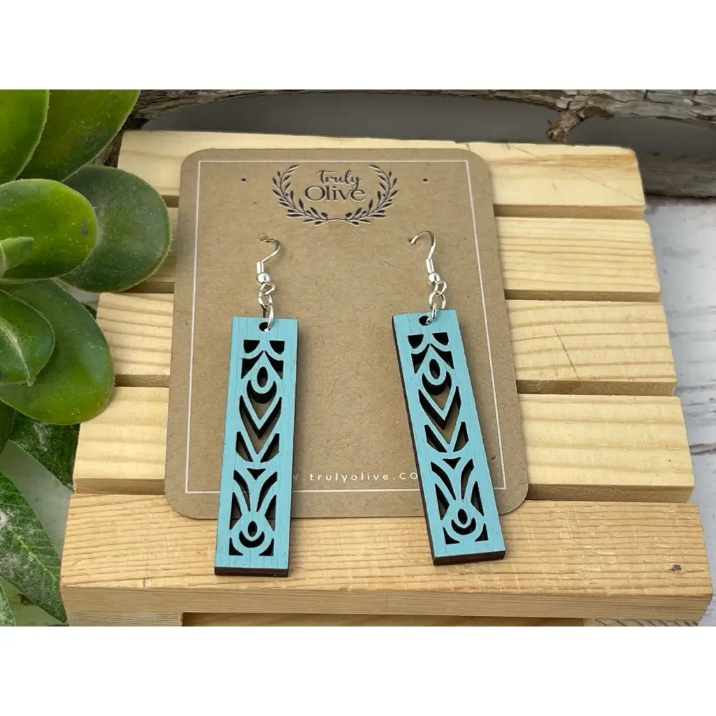 Mandala Assorted Rectangle Filigree Wood Earrings - Catching Fireflies Boutique