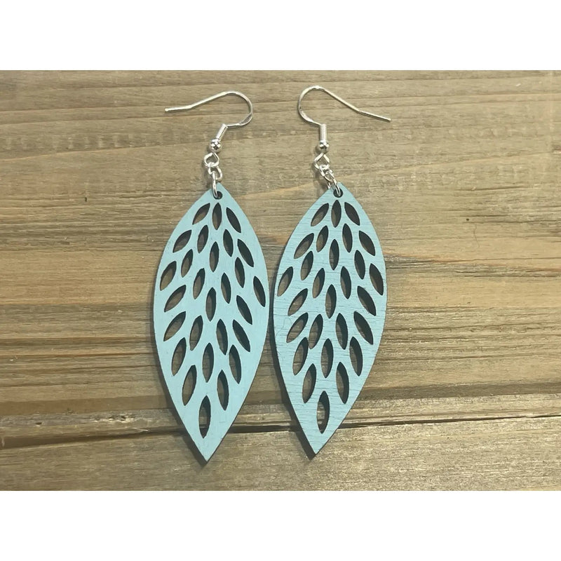 Lightweight Assorted Leaf Filigree Wood Earrings - Catching Fireflies Boutique