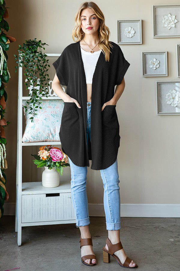 / Undercover Coverup Black Pocket Plus Cardigan - Catching Fireflies Boutique