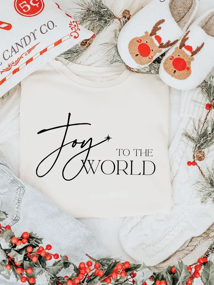 / Joy To The World Vintage White Graphic Tee