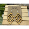 Double Diamond Assorted Lightweight Wood Earrings - Catching Fireflies Boutique