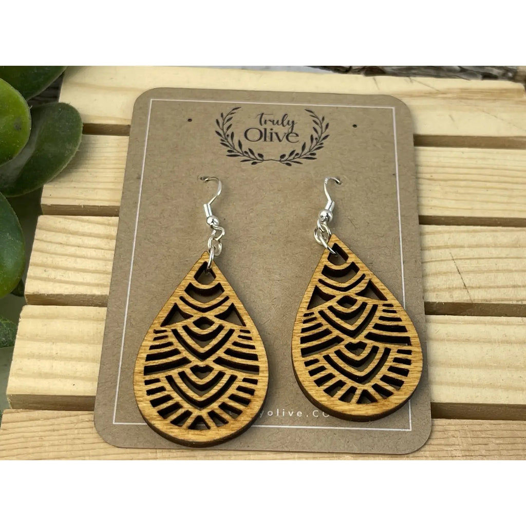 Fab Filigree Assorted Geometric Wood Earrings - Catching Fireflies Boutique