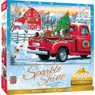 Sparkle & Shine Winters Joyful Arrival 500 Piece Puzzle