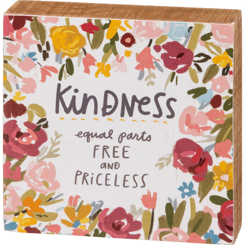Kindness Block Sign - Catching Fireflies Boutique