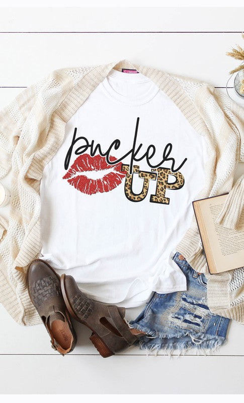 White Pucker Up Tee - Catching Fireflies Boutique
