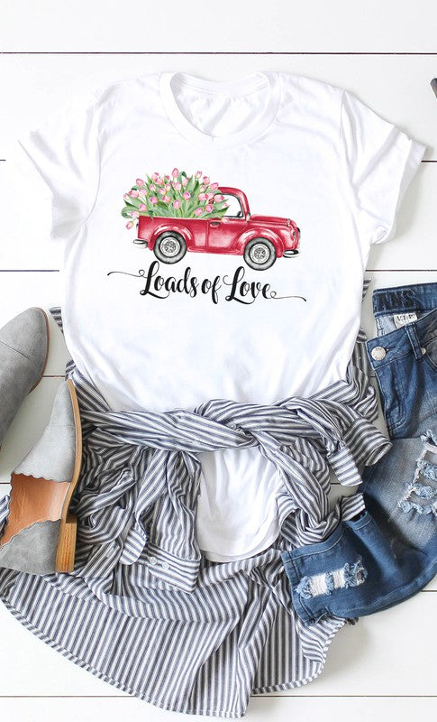 White Love Truck Tee - Catching Fireflies Boutique