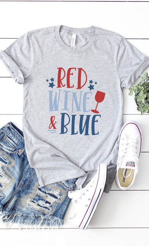 Red Wine & Blue Plus Graphic Tee - Catching Fireflies Boutique