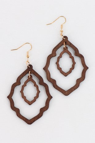 Perfect Frame Laser Cut Wood Earrings - Catching Fireflies Boutique