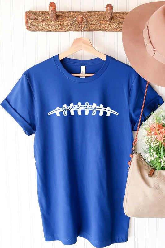 Blue Gameday Graphic T-Shirt - Catching Fireflies Boutique