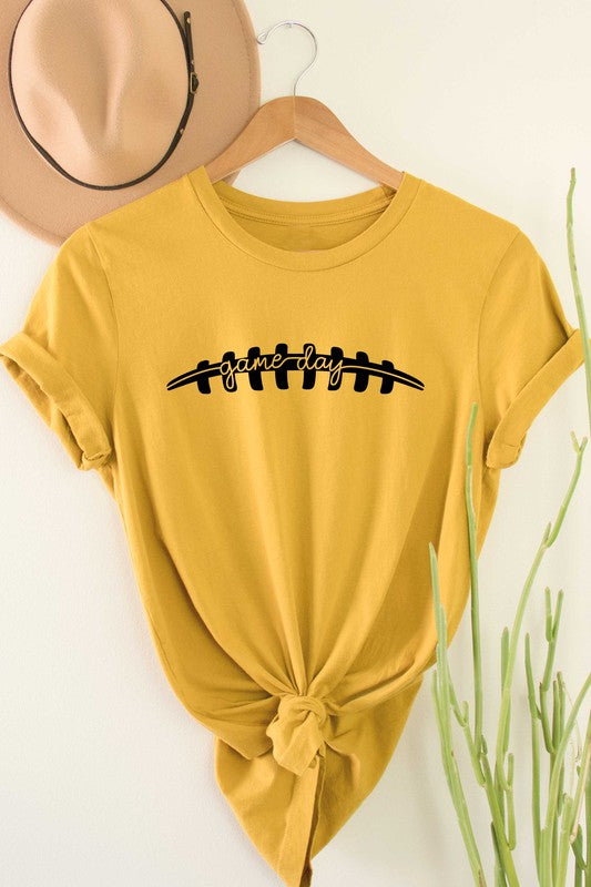Mustard Gameday Graphic T-Shirt - Catching Fireflies Boutique