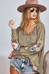 Fall Floral Love Thermal Knit Top - Catching Fireflies Boutique