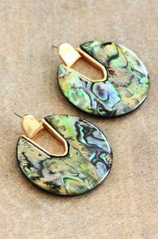 Follow Your Own Lead Abalone Earrings - Catching Fireflies Boutique