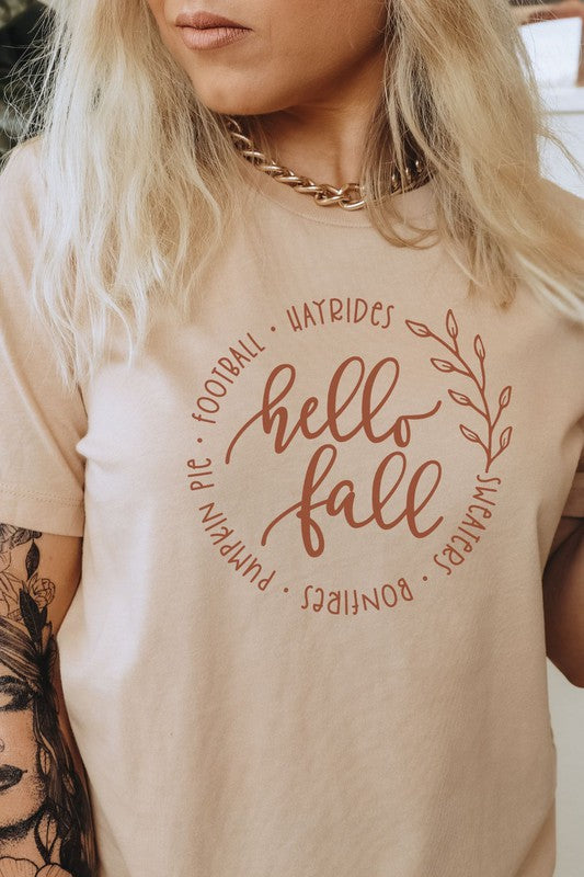 Hello Fall Sand Dune Graphic Tee - Catching Fireflies Boutique