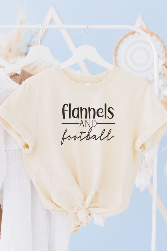 Flannels & Football Light Cream Graphic Tee - Catching Fireflies Boutique