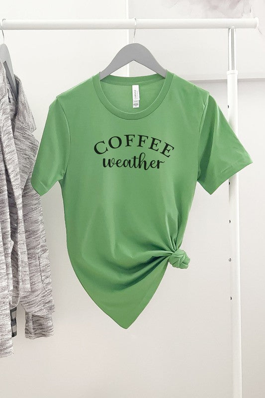 Coffee Weather Leaf Graphic Tee - Catching Fireflies Boutique