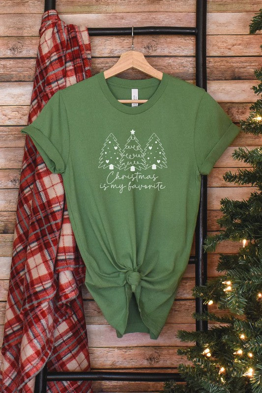 Christmas Is My Favorite Graphic Tee - Catching Fireflies Boutique