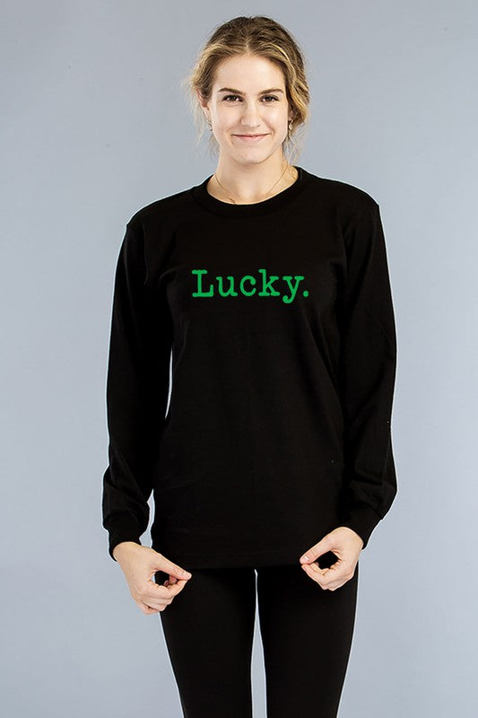 Lucky Go Lucky Plus Long Sleeve Shirt - Catching Fireflies Boutique