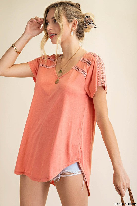 : Catching The Waves V-Neck Top - Catching Fireflies Boutique