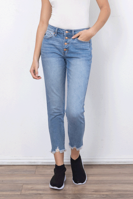 Demi Kan Can High Rise Mom Jeans - Catching Fireflies Boutique