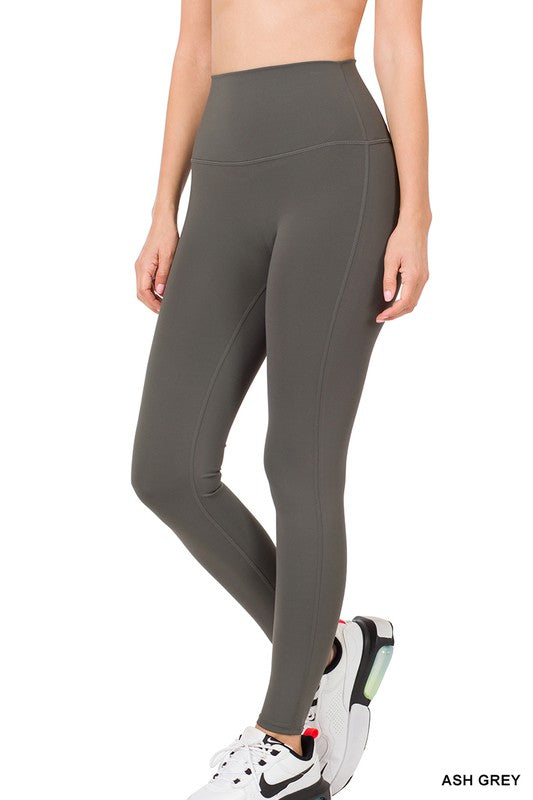 Ash Grey Athletic Side Seam Leggings - Catching Fireflies Boutique