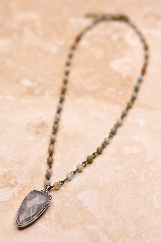 Ellie Natural Stone/Beaded Necklace - Catching Fireflies Boutique
