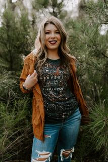 Harvest Your Happiness Bleached Graphic Tee - Catching Fireflies Boutique