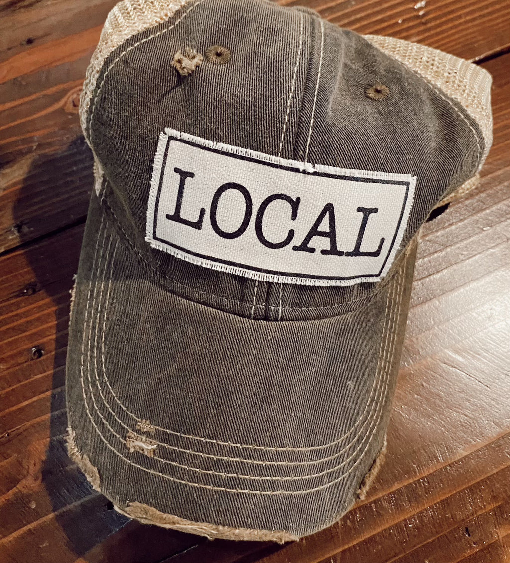 Local Distressed Hat - Catching Fireflies Boutique