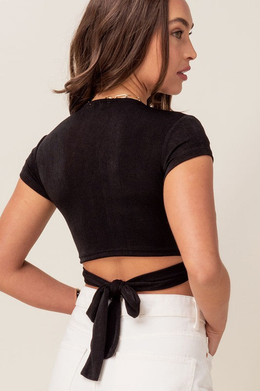 In The Moment Black Crop Top - Catching Fireflies Boutique