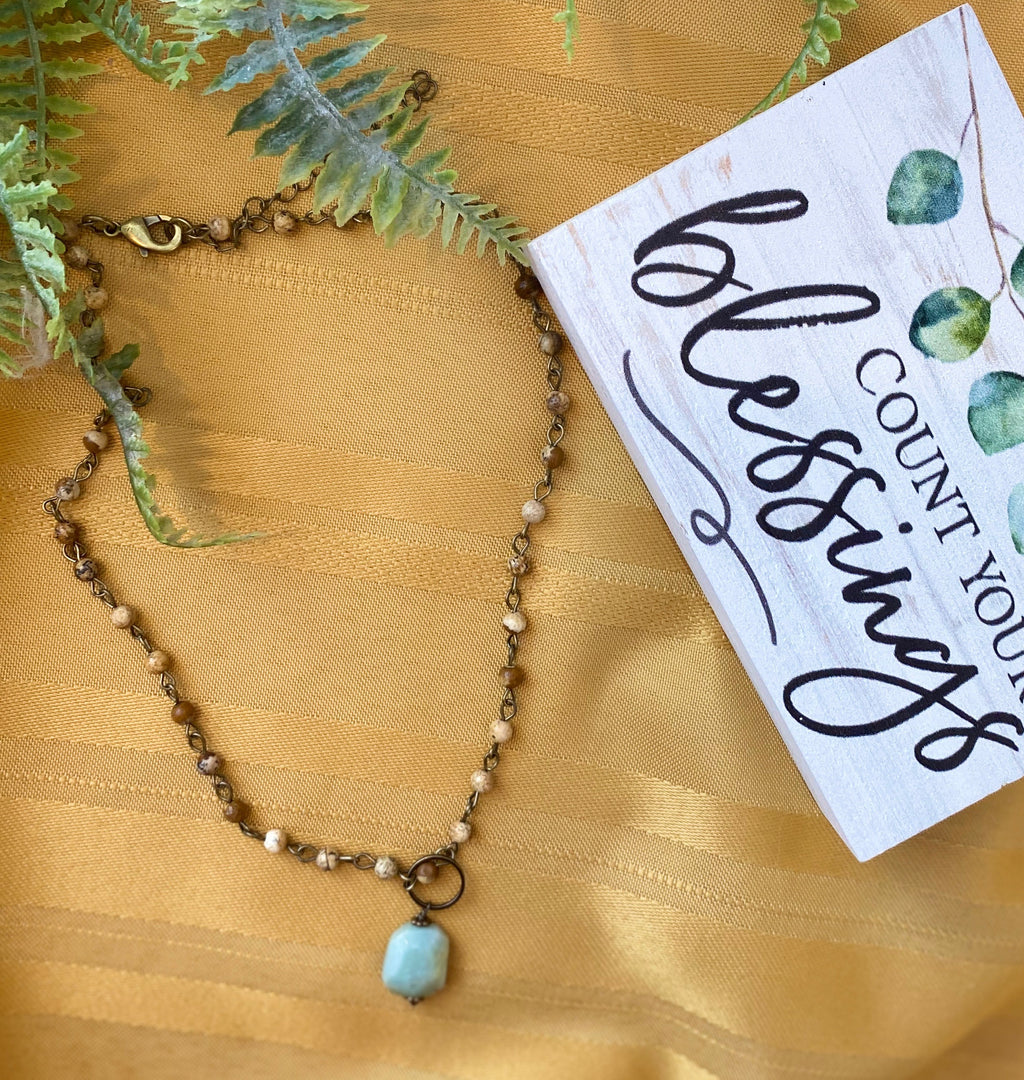^Coming My Way Turquoise Pendant Necklace - Catching Fireflies Boutique