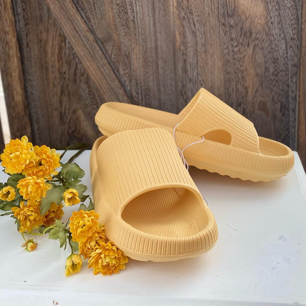 Yellow Slippity Slipon Slide Shoes - Catching Fireflies Boutique