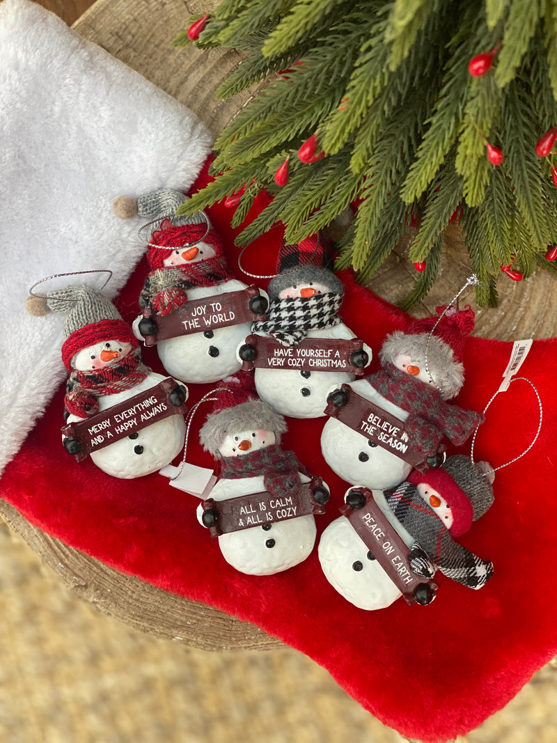 Assorted Snowmen Ornaments - Catching Fireflies Boutique