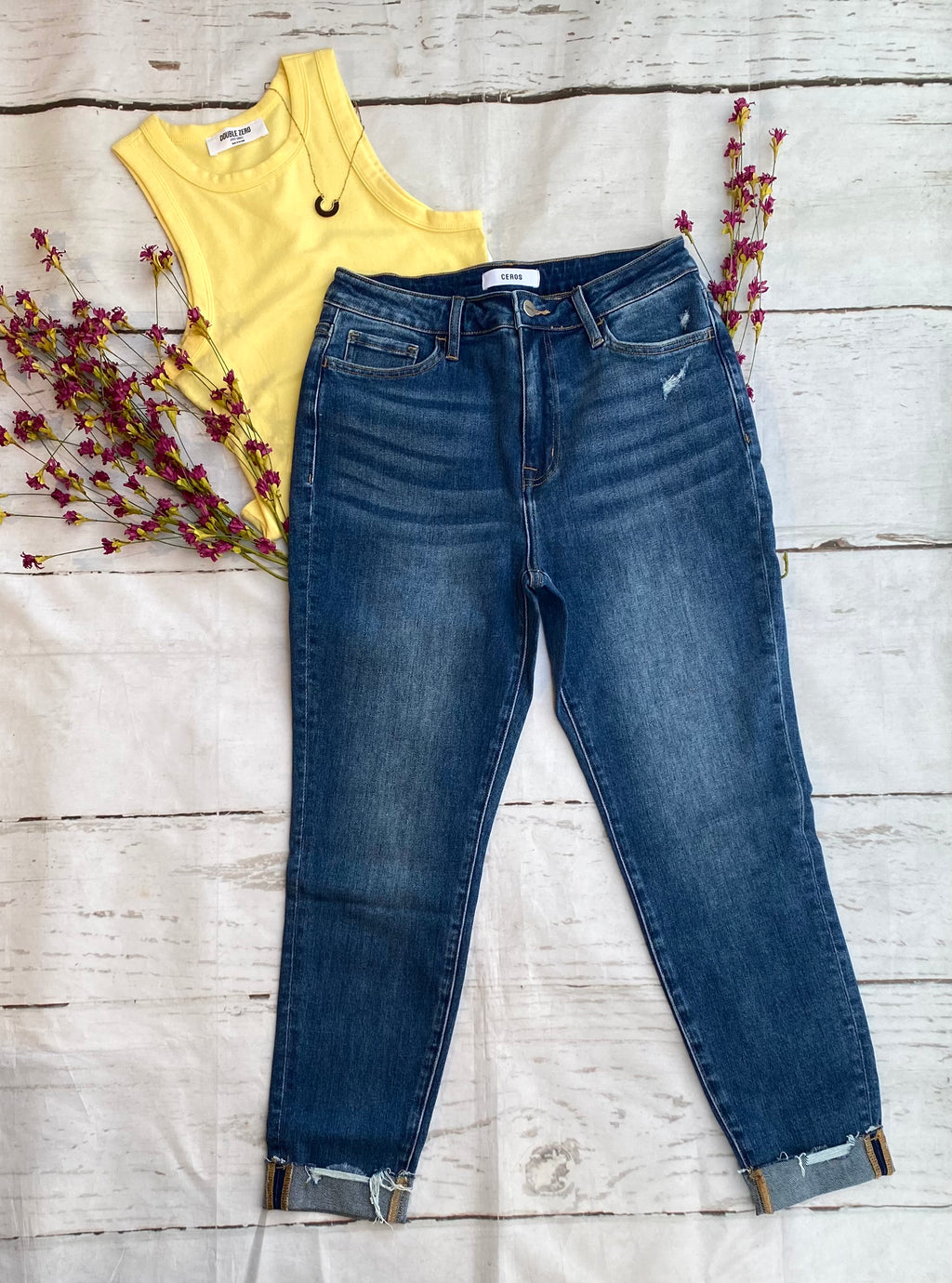 Stacy High Rise Crop Ceros Skinny Jeans - Catching Fireflies Boutique