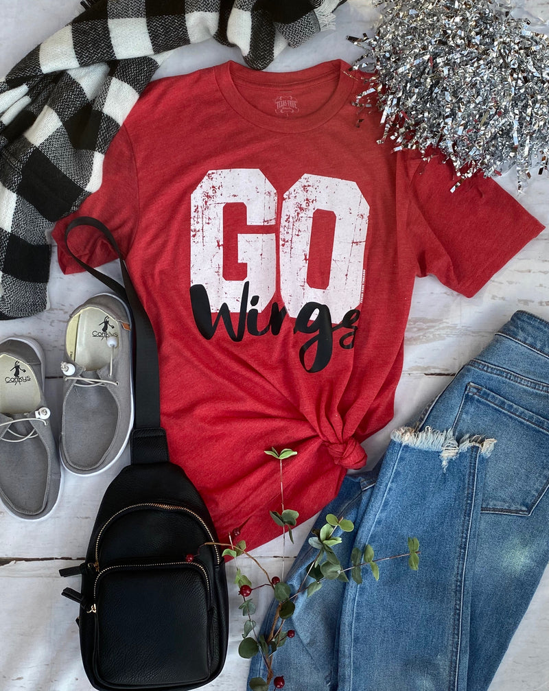 Go Wings Bella Canvas Graphic Tee - Catching Fireflies Boutique