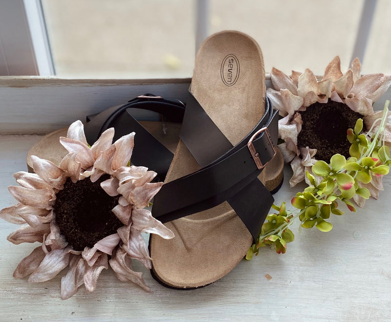 Ready To Conquer The Day Sandals-Dark Brown - Catching Fireflies Boutique