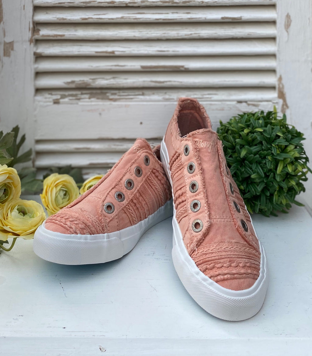 Libby Sweet Shrimp Color Washed Canvas Blowfish Shoe - Catching Fireflies Boutique