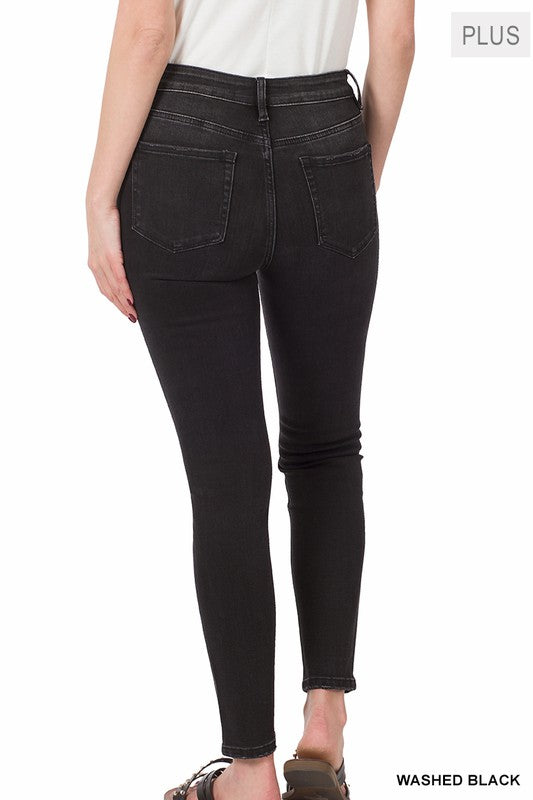 Marisol Plus Ankle Skinny Black Jeans - Catching Fireflies Boutique