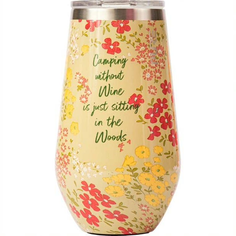 Camping Without Wine Tumbler - Catching Fireflies Boutique