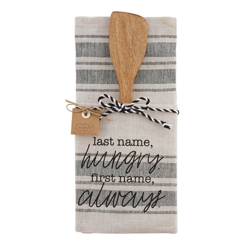 Last Name Towel Wood Utensil - Catching Fireflies Boutique