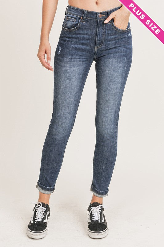Natalie Plus Classic Ankle Skinny Jeans - Catching Fireflies Boutique