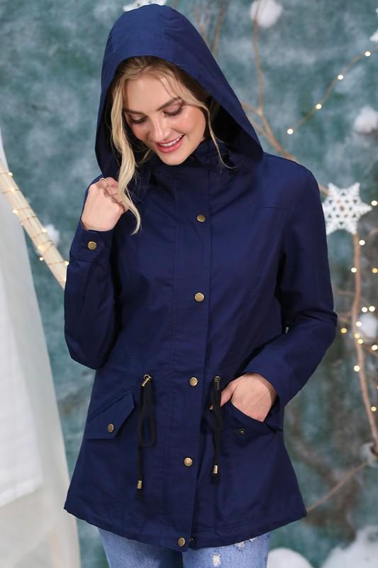 Relax With Me Plus Navy Utility Jacket - Catching Fireflies Boutique
