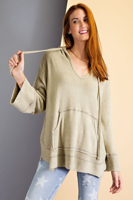 It's The Simple Things Sage Grey Pullover - Catching Fireflies Boutique