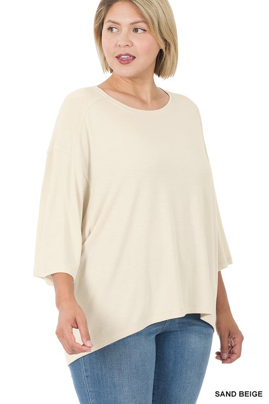 Casual And Classic Plus Sand Beige Top - Catching Fireflies Boutique
