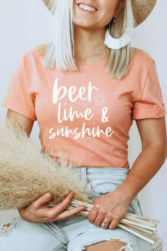 Beer, Lime & Sunshine Graphic Tee - Catching Fireflies Boutique
