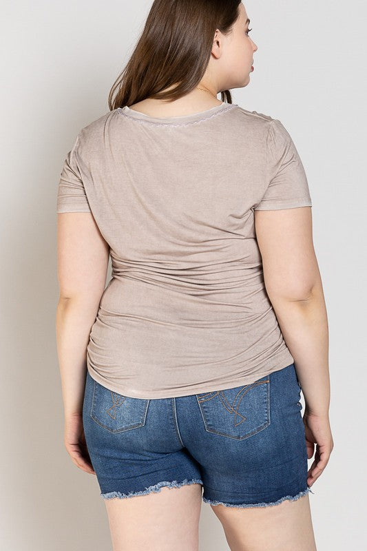 Classic Trends Romantic Taupe Plus Tee - Catching Fireflies Boutique
