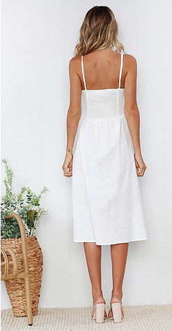 No Grey Areas White Swing Dress - Catching Fireflies Boutique