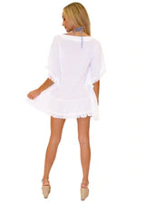 A Summer Kiss White Lace Trim Cover Up - Catching Fireflies Boutique