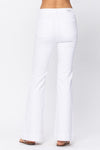 Luna White Button Fly Flare Pants - Catching Fireflies Boutique